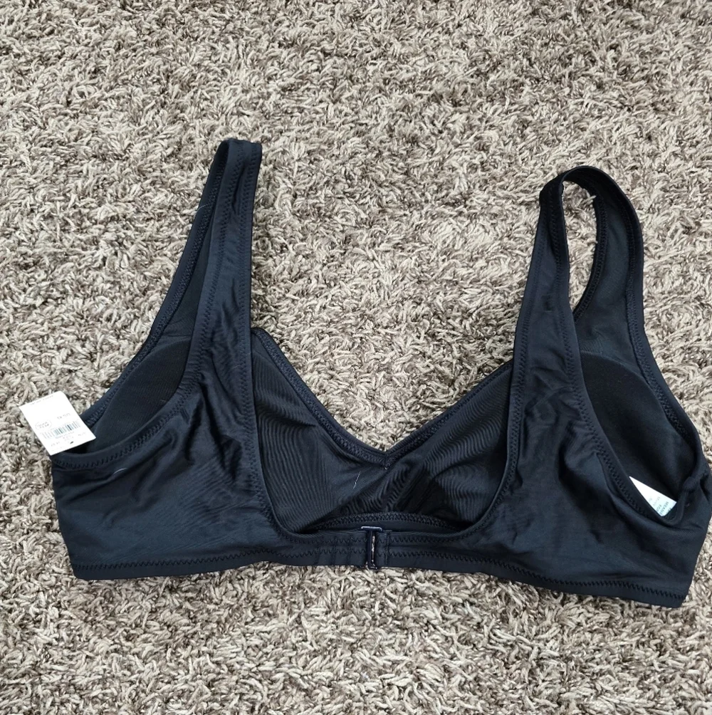 aerie Black V-Neck Bikini Top - Picture 4 of 5
